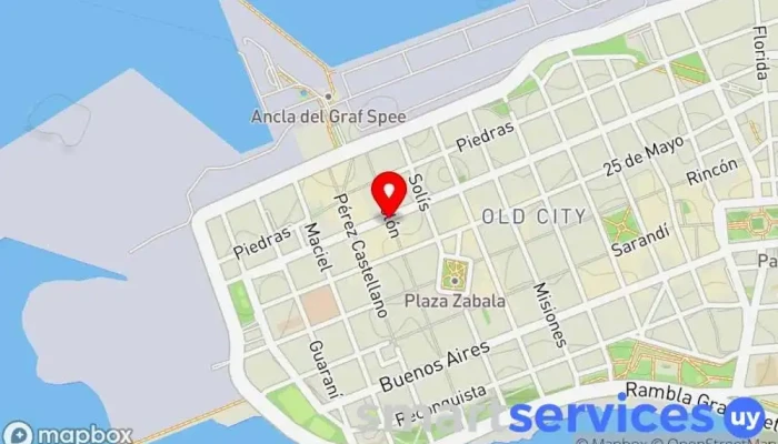 mapa de Abitab Agencia 10/21 Bancos y finanzas en Montevideo