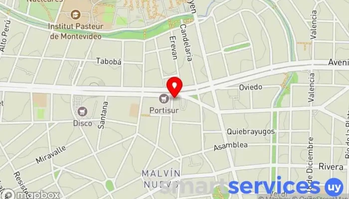 mapa de Abitab Agencia 58/04 Banco en Montevideo