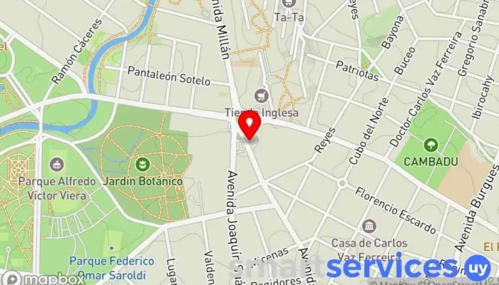 mapa de Abitab Agencia 88/00 Cobro de deudas en Montevideo