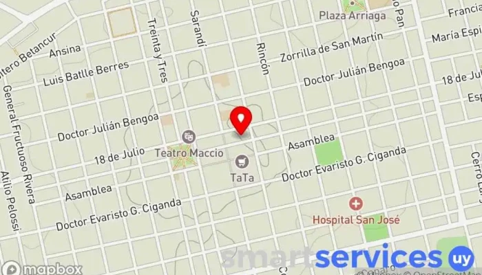 mapa de abitab centro Oficina de cambio de divisas en San José de Mayo