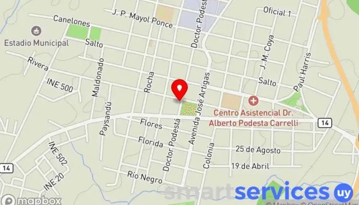 mapa de Abitab Jose Pedro Varela Cajeros automáticos en José Pedro Varela