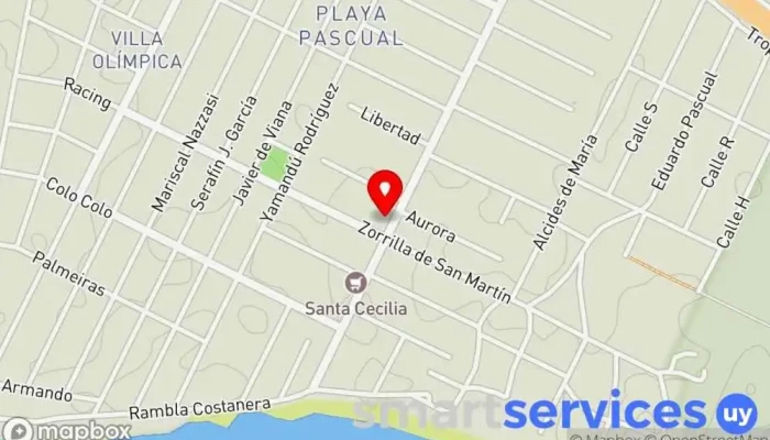 mapa de ABITAB Institución financiera en Ciudad del Plata