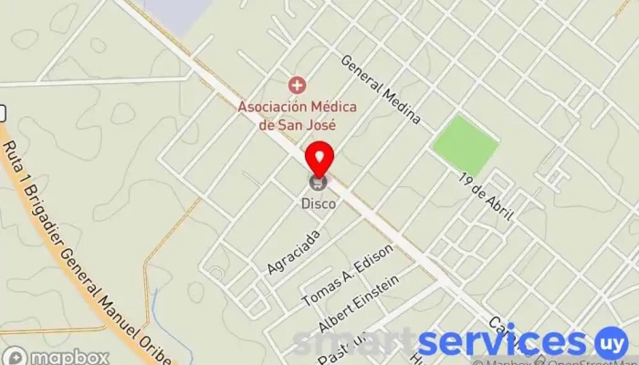 mapa de ABITAB Cobro de deudas en Libertad