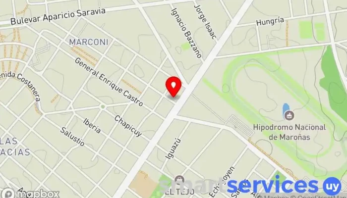mapa de Abitab Banco en Montevideo