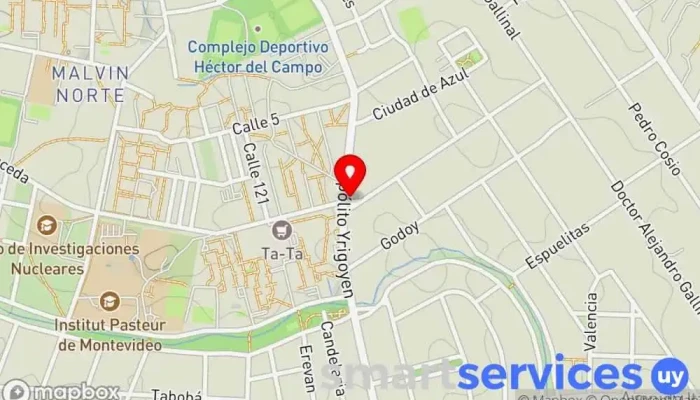 mapa de Abitab Banco en Montevideo