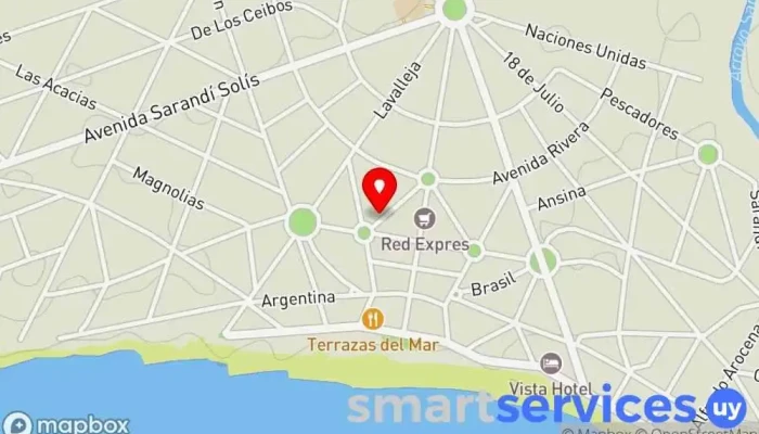 mapa de Abitab Cajeros automáticos, Agencia de apuestas en La Floresta