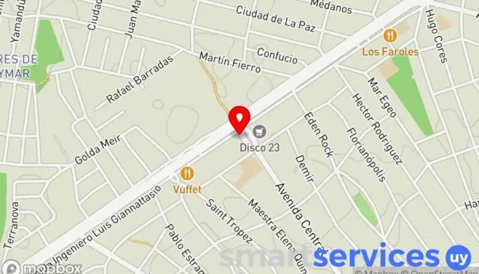 mapa de Abitab Oficina de cambio de divisas en Ciudad de la Costa