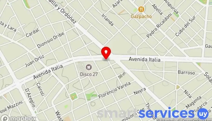 mapa de Abitab Banco en Montevideo