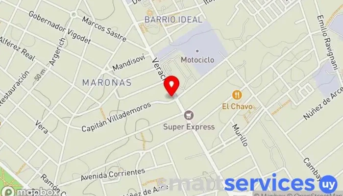 mapa de abitab Institución financiera en Montevideo