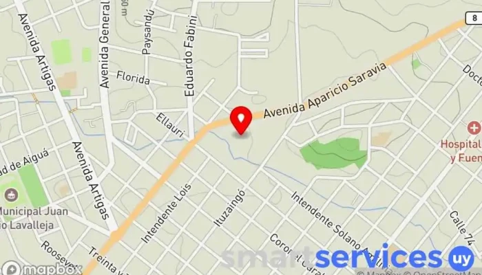 mapa de Abitab Comercio en Minas