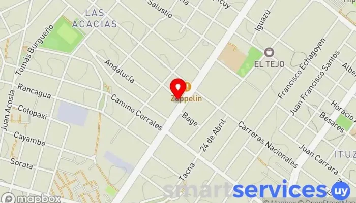 mapa de ABITAB Cobro de deudas en Montevideo