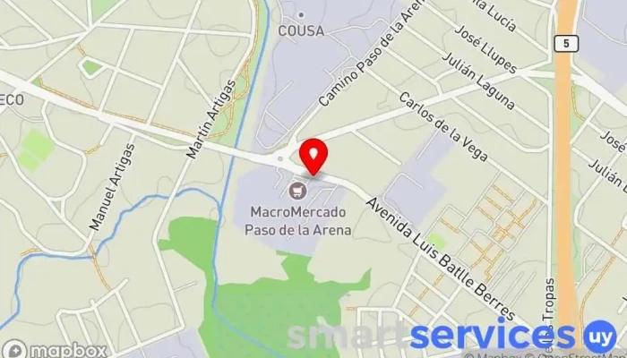 mapa de Abitab Administración de loterías en Montevideo