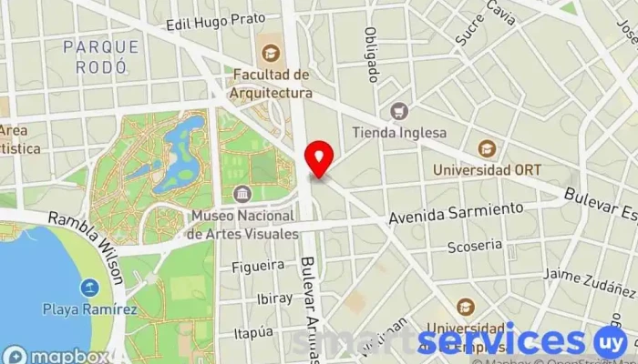mapa de ABITAB Cajeros automáticos en Montevideo