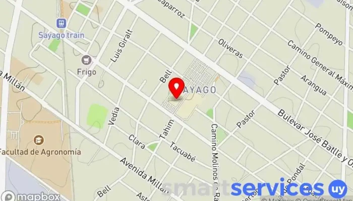 mapa de Abitab Servicio de cobro de cheques en Montevideo