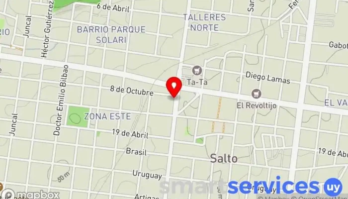 mapa de ABITAB Cajeros automáticos en Salto
