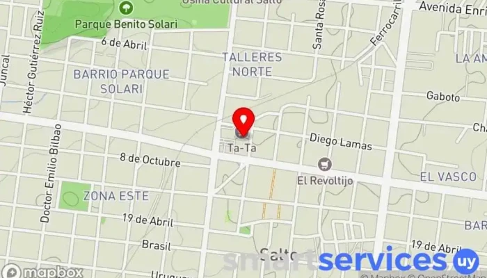 mapa de Abitab Planificador financiero en Salto