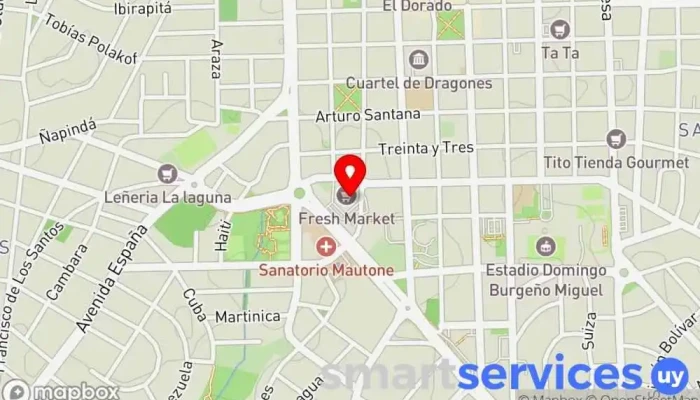 mapa de Abitab Mautone Oficina de cambio de divisas en Maldonado