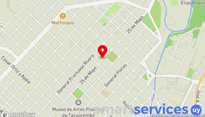mapa de ABITAB N°28/10 Institución financiera en Tacuarembó