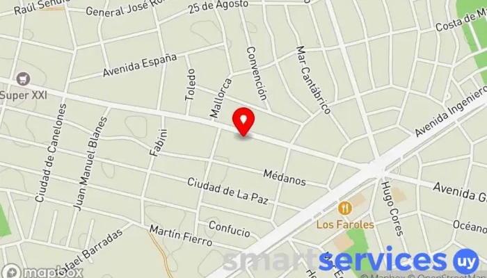 mapa de Abitab P.7 Cajeros automáticos en Ciudad de la Costa