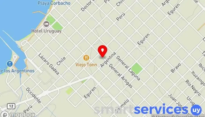 mapa de Abitab Palmira Banco en Nueva Palmira