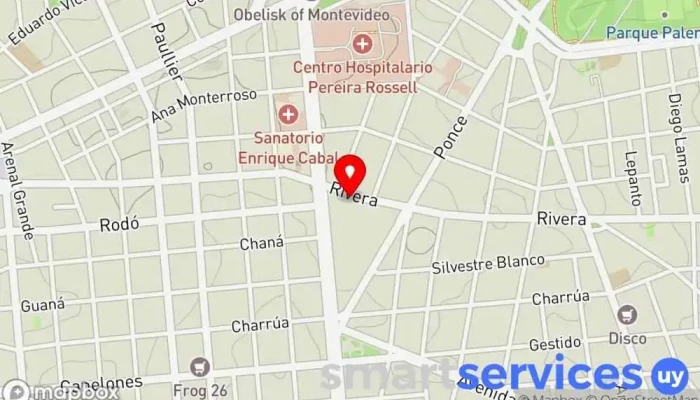 mapa de Abitab Pollio Oficina de cambio de divisas en Montevideo