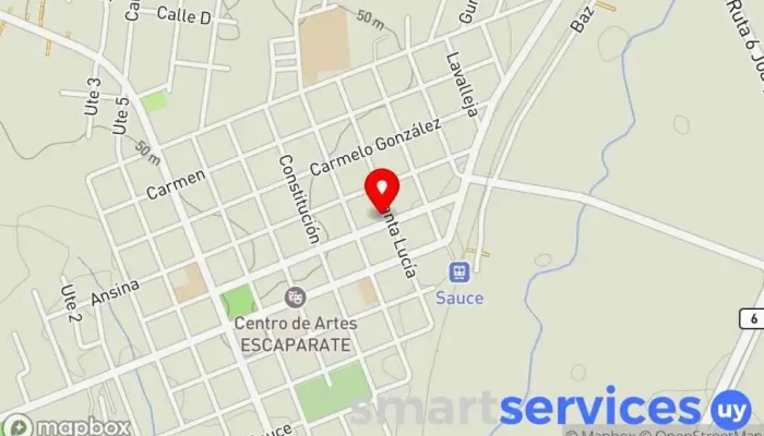 mapa de Abitab Sauce Comercio en Sauce