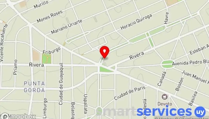 mapa de Abitab Servicios Financieros Ag 7904 Banco en Montevideo