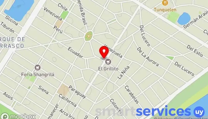 mapa de ABITAB SHANGRILA Av.Del Parque Ag 72/20 Oficina de cambio de divisas en Ciudad de la Costa