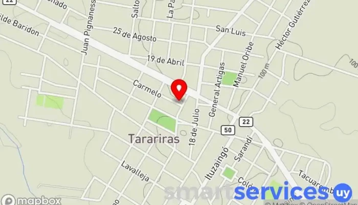 mapa de Abitab Tarariras Servicio de giros bancarios en Tarariras