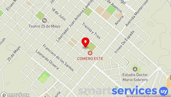 mapa de Abitab y Cambio Plaza Ansina Oficina de cambio de divisas en Rocha