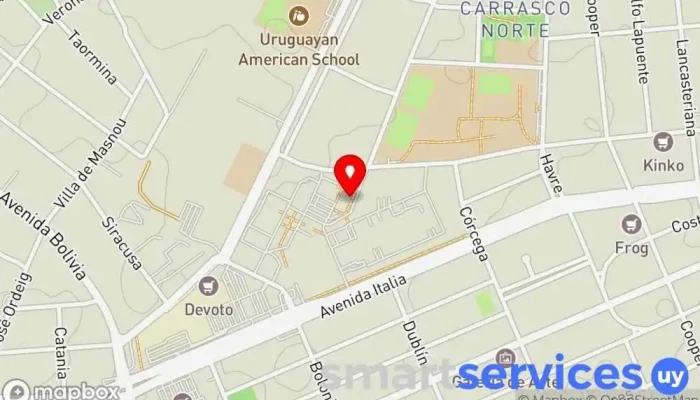 mapa de ACAU - Agencia del Cine y el Audiovisual del Uruguay Oficina de la Administración en Montevideo