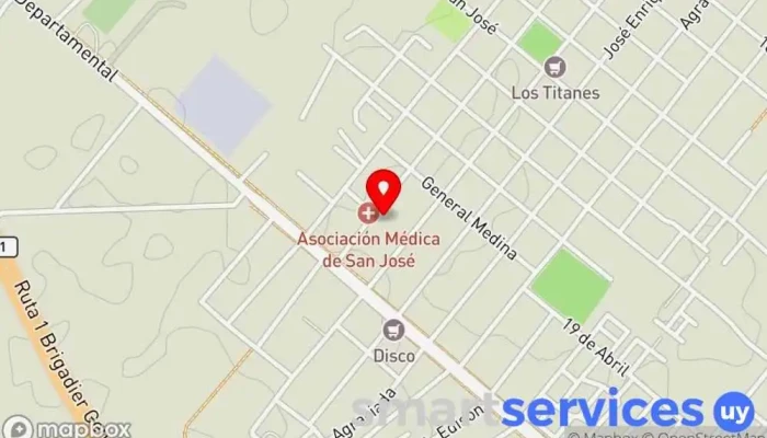 mapa de Adrian Rojas Propiedades Agencia inmobiliaria en Libertad