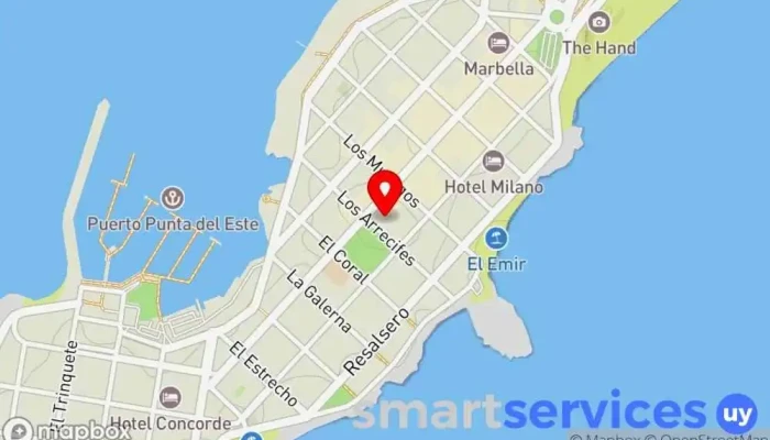 mapa de Aerolínea agencia Conviasa. ANDAR C. A Agencia de viajes en Punta del Este