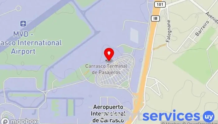 mapa de Aeropuerto Internacional de Carrasco Aeropuerto internacional, Aeropuerto en Ciudad de la Costa