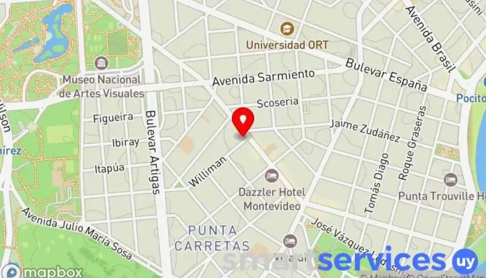 mapa de AG Amoroso viajes&Turismo Agencia de viajes en Montevideo