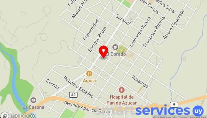 mapa de Agencia 3 Loterías y Quiniela Administración de loterías en Pan de Azúcar