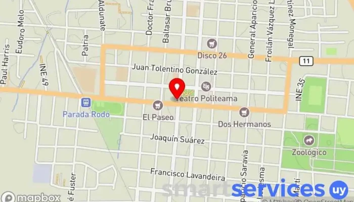 mapa de Agencia ABITAB Oficina de cambio de divisas en Canelones