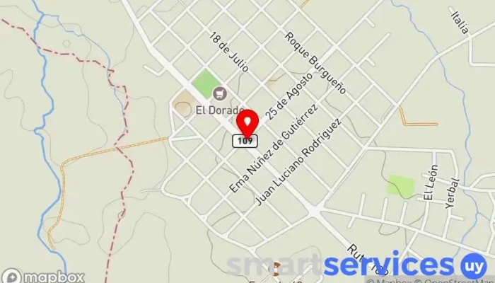 mapa de Agencia Aiguá Empresa de autobuses en Aiguá
