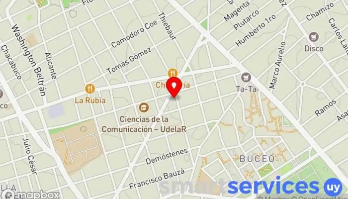 mapa de Agencia Bliss Agencia de marketing en Montevideo
