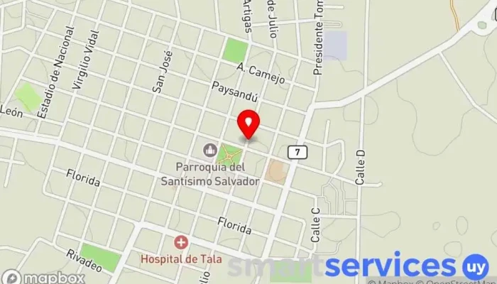 mapa de Agencia Cromin (Tala) Servicio de transporte en Tala