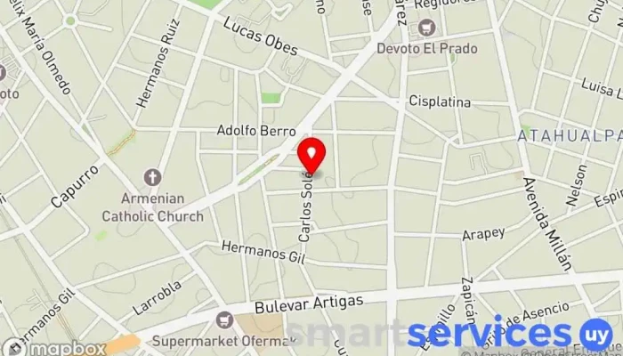 mapa de Agencia Cuaró Servicio de transporte en Montevideo