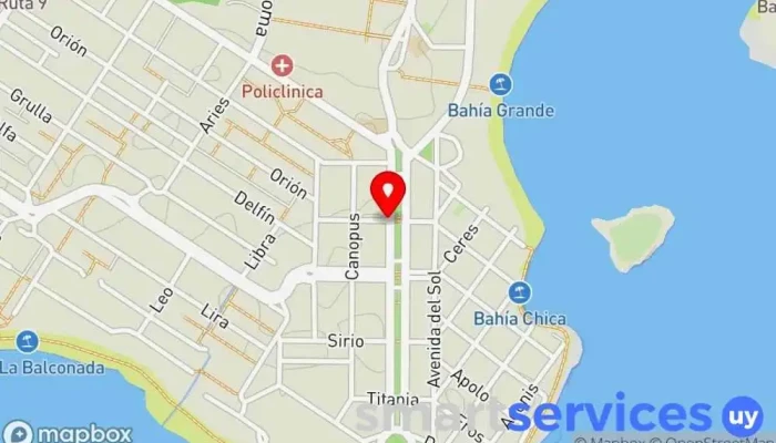 mapa de Agencia de Quinielas y Abitab La paloma Administración de loterías en La Paloma