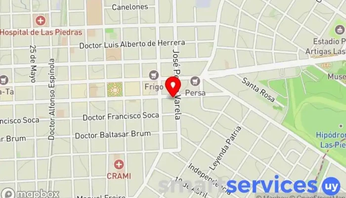 mapa de Agencia MAPFRE Las Piedras Compañía de seguros en Las Piedras