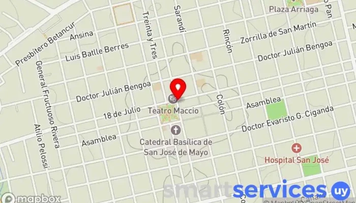 mapa de Agencia Nacional de Vivienda Oficina del Gobierno en San José de Mayo