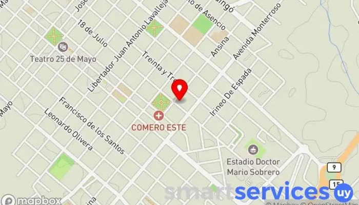 mapa de Agencia Nacional de Vivienda Oficina del Gobierno en Rocha