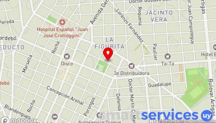 mapa de AGUILA BUS Agencia de viajes en Montevideo
