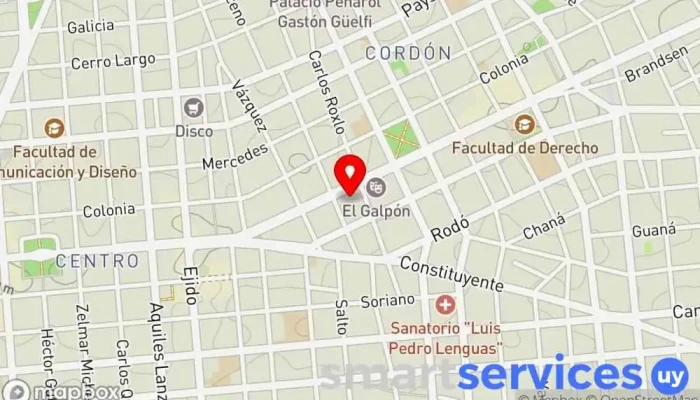 mapa de Aire FM 100.3 & LaCosta FM 88.3 Emisora de radio en Montevideo