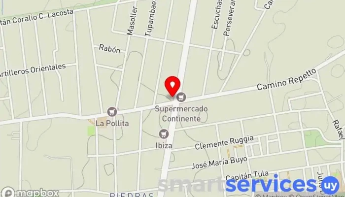 mapa de Alejandro Servicio de taxis en Montevideo