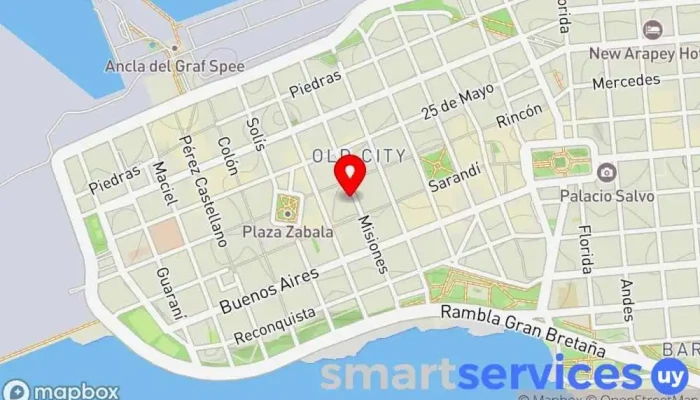 mapa de Alter Cambio Institución financiera, Oficina de cambio de divisas en Montevideo