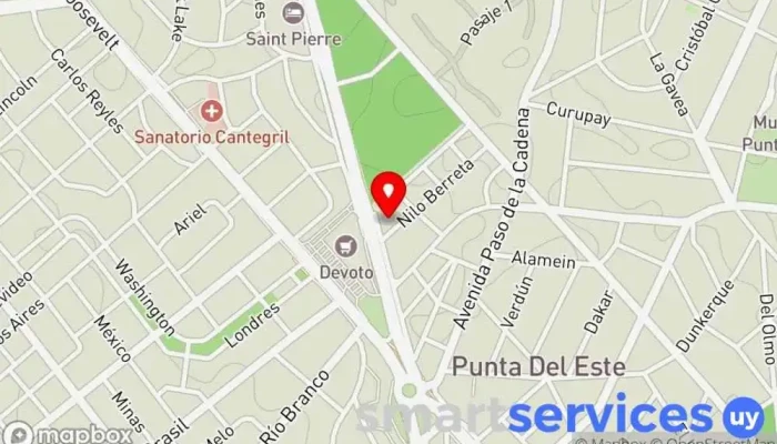 mapa de Amaya Motors Compraventa de automóviles, Agencia aseguradora de automóviles en Punta del Este